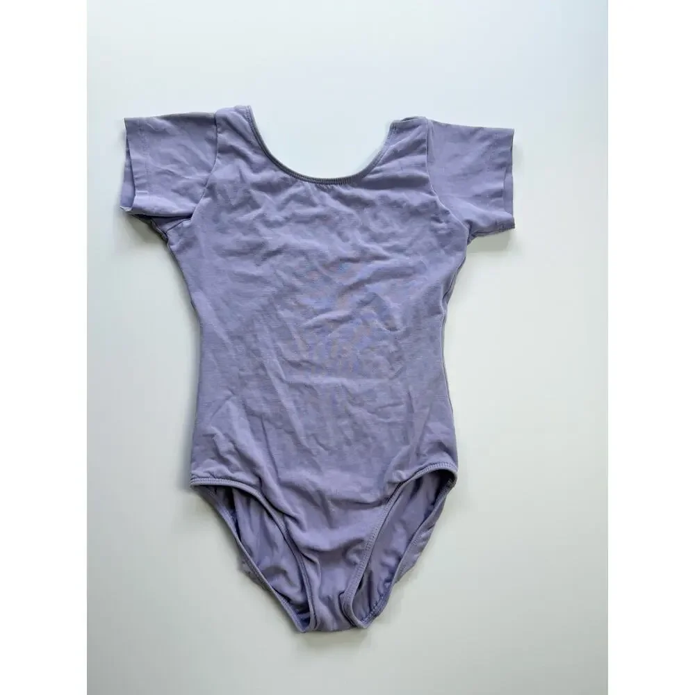 Eurotard Girls Lavender Cotton Leotard Size M Dance Ballet